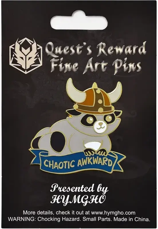 Quest's Reward Fine Art Pins: Chaotic Awkward Raccoon