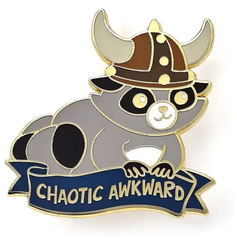 Quest's Reward Fine Art Pins: Chaotic Awkward Raccoon