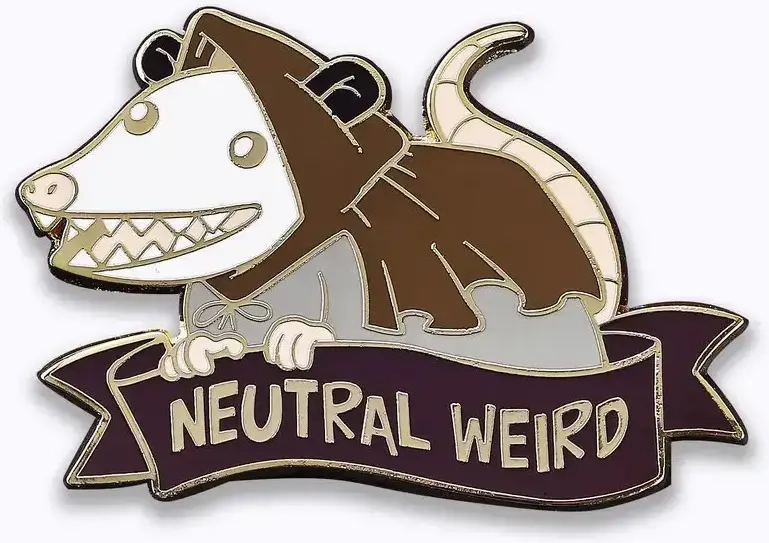 Quest's Reward Fine Art Pins: Neutral Weird Opossum
