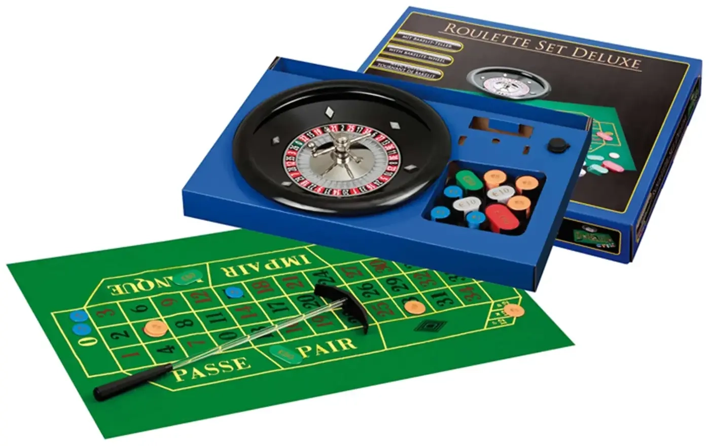 Roulette Set Deluxe - mit Bakalit-Teller