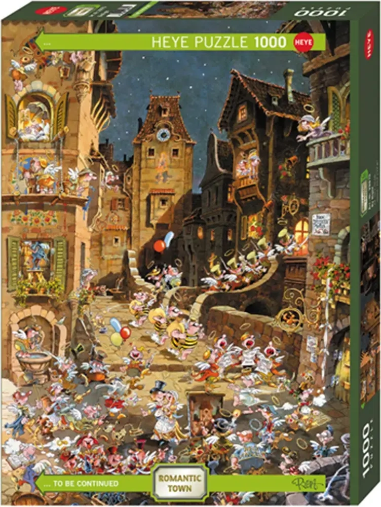 Romantische Stadt bei Nacht