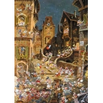 Romantische Stadt bei Nacht