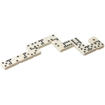 Domino - Doppel 6 - Olivenholz