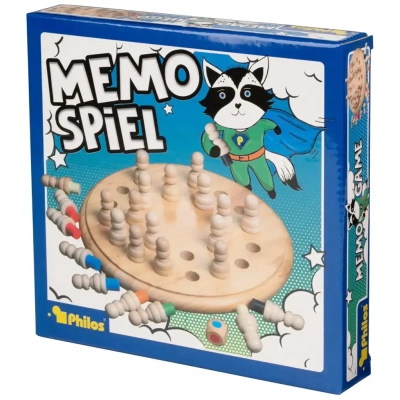 Memo Spiel (rund aus Holz)