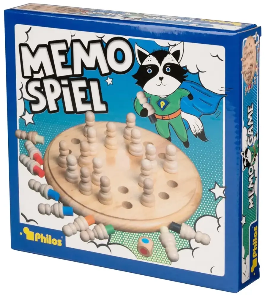 Memo Spiel (rund aus Holz)