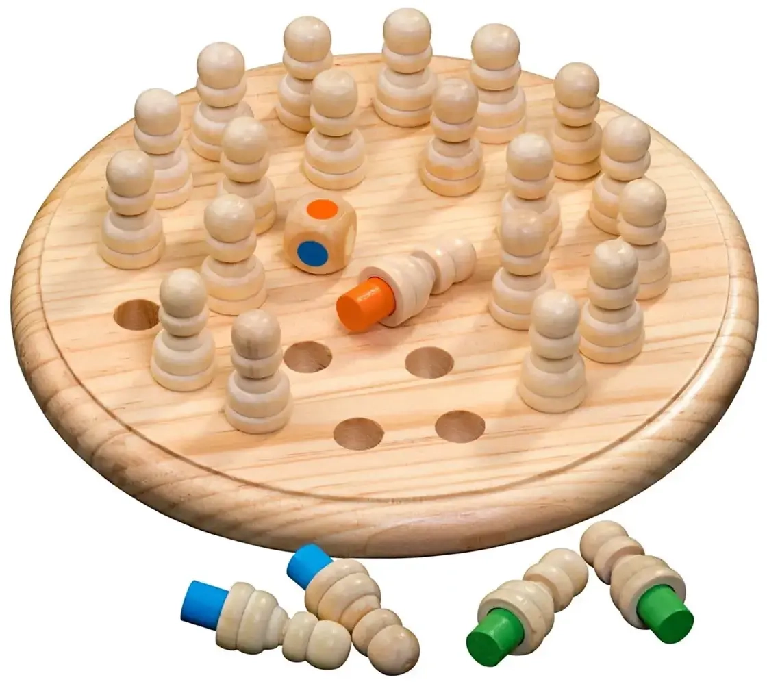 Memo Spiel (rund aus Holz)