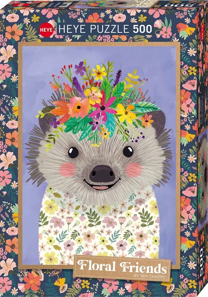 Funny Hedgehog - Floral Friends