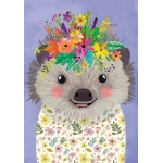 Funny Hedgehog - Floral Friends
