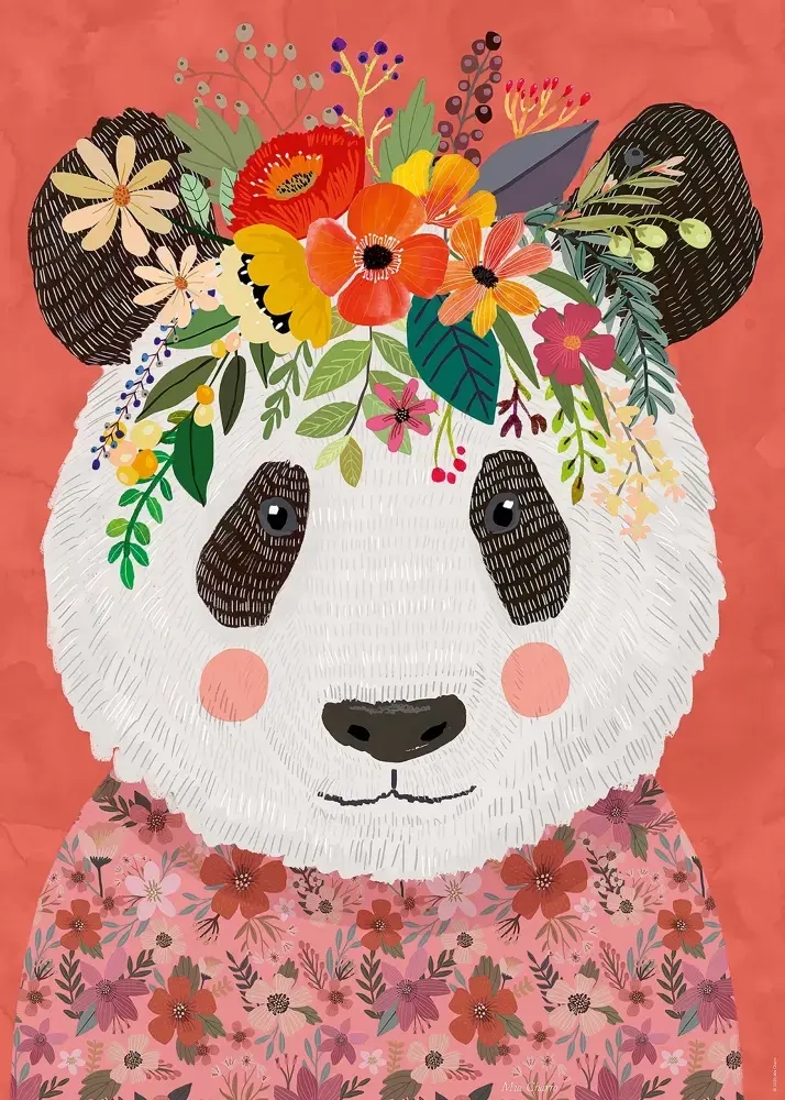 Cuddly Panda - Floral Friends