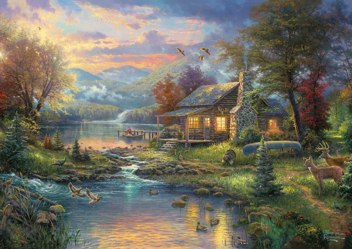 Kinkade - Paradies am See in schöner Metalldose