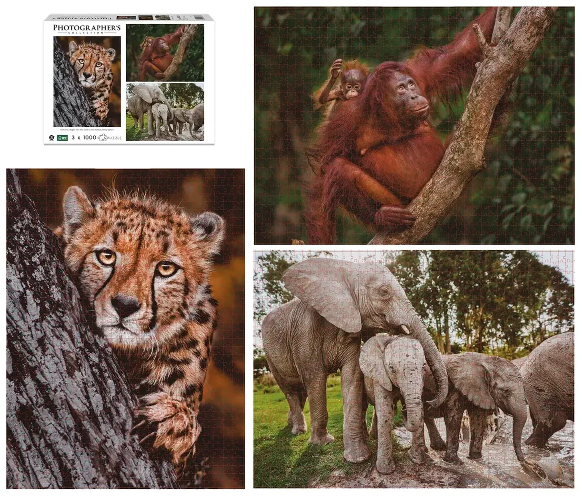 Wildtier-Familien -  3x 1000 Teile