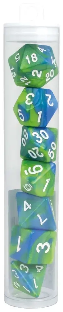 Würfelset RPG Two Tone blau/grün