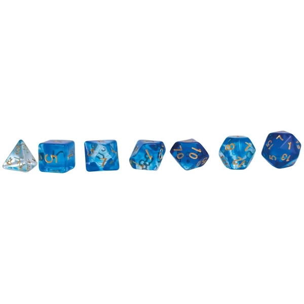 Würfelset RPG Crystal blau
