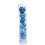 Würfelset RPG Crystal blau