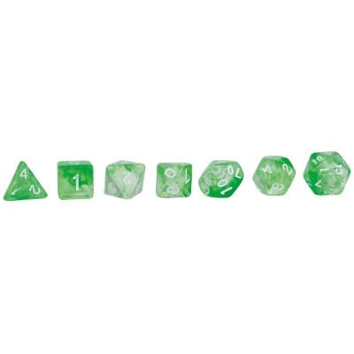 Würfelset RPG Crystal grün