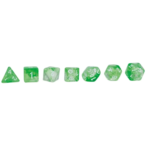 Würfelset RPG Crystal grün