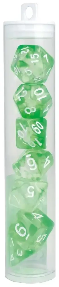 Würfelset RPG Crystal grün