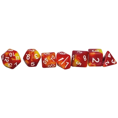 Würfelset RPG Two Tone gelb/rot