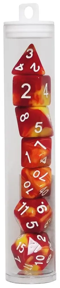 Würfelset RPG Two Tone gelb/rot