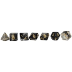 Würfelset RPG Crystal schwarz