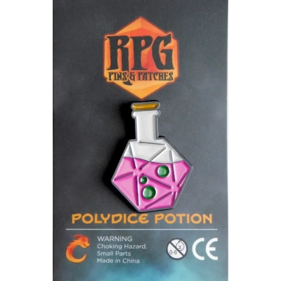 RPG Pins PolyDice Potion Eldritch Blast (Magenta & Green)