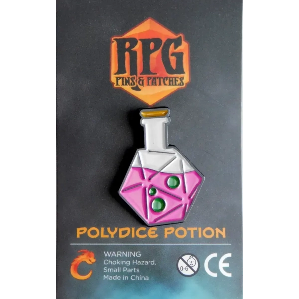 RPG Pins PolyDice Potion Eldritch Blast (Magenta & Green)