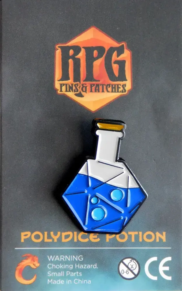 RPG Pins PolyDice Potion Shape Water (Blue)