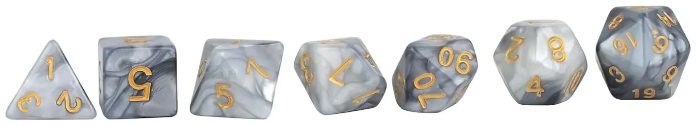 Würfelset RPG Two Tone schwarz/weiss
