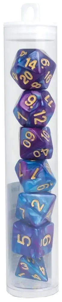 Würfelset RPG Two Tone blau/lila