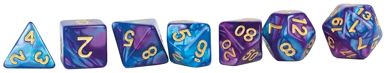 Würfelset RPG Two Tone blau/lila