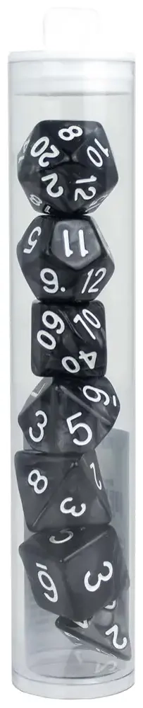 Würfelset RPG Marble schwarz