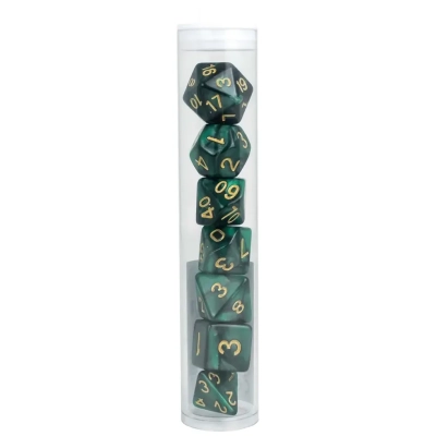 Würfelset RPG Marble grün