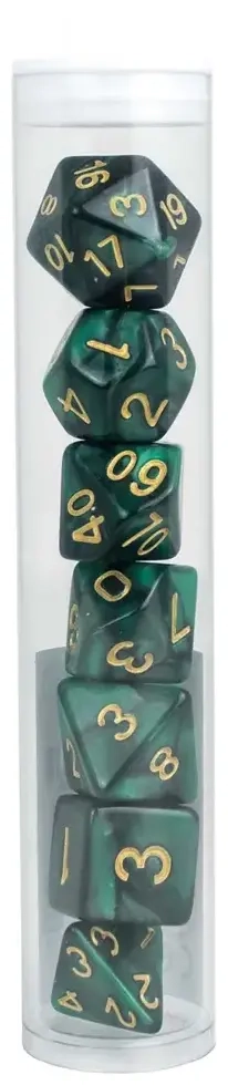 Würfelset RPG Marble grün