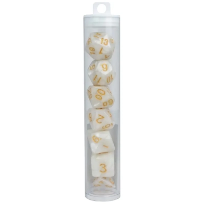 Würfelset RPG Marble weiss