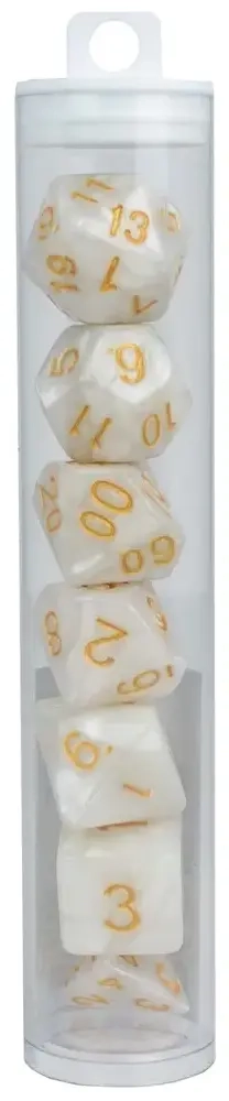 Würfelset RPG Marble weiss
