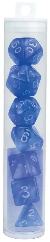 Würfelset RPG Moonstone blau