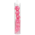 Würfelset RPG Moonstone pink