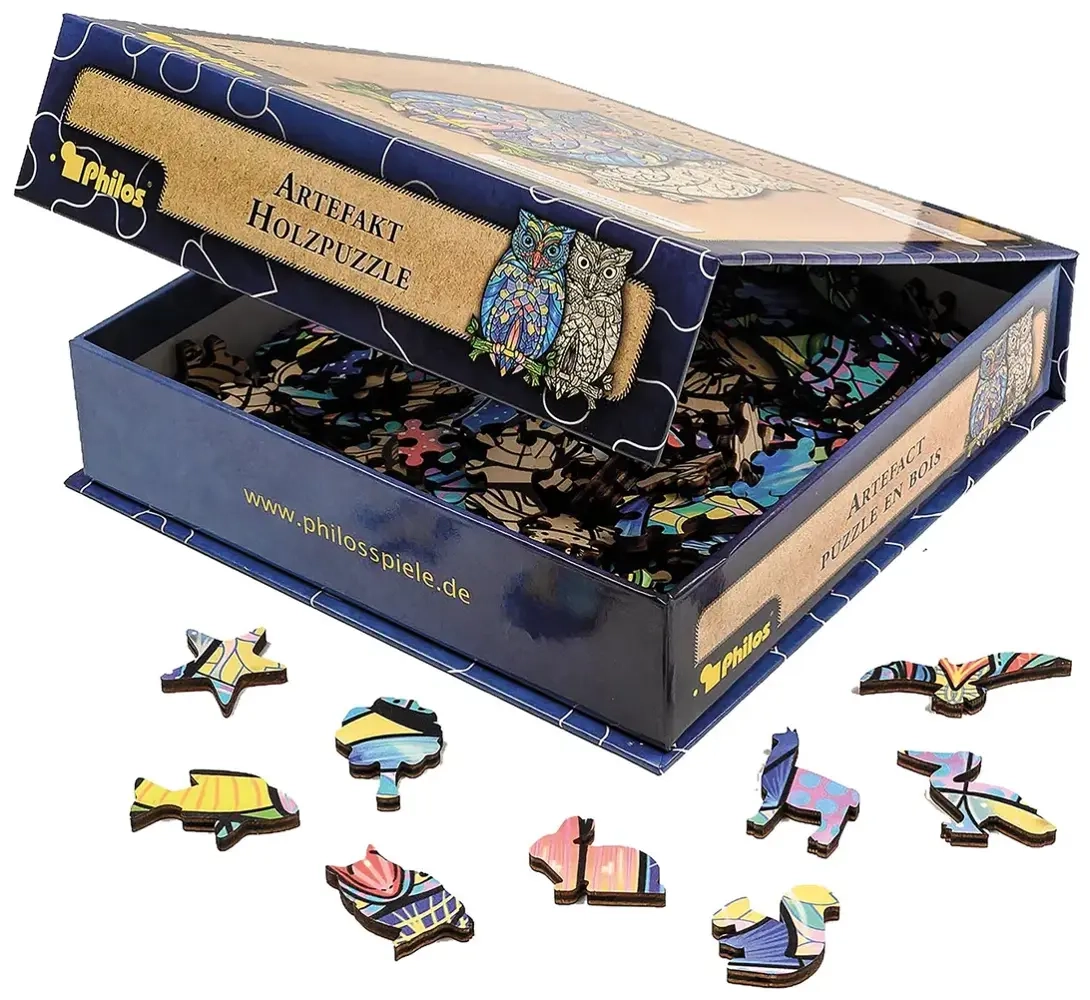 Artefakt Holzpuzzle 2 in 1 Eule - 199 Teile