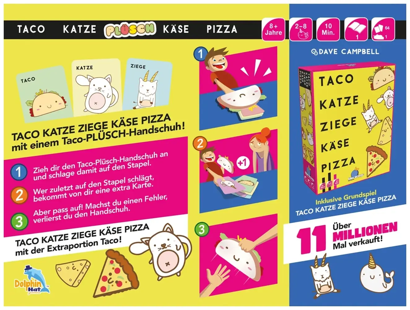 Taco Katze Plüsch Käse Pizza