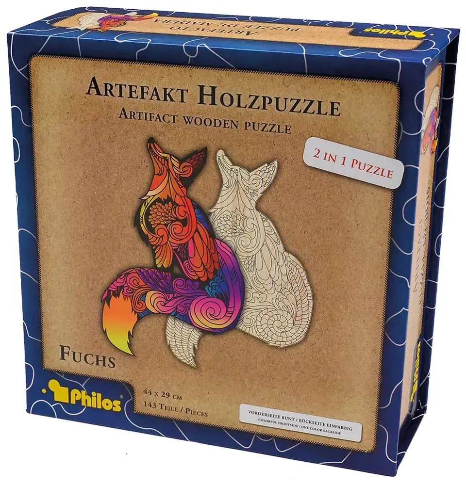 Artefakt Holzpuzzle 2 in 1 Fuchs - 143 Teile