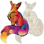 Artefakt Holzpuzzle 2 in 1 Fuchs - 143 Teile