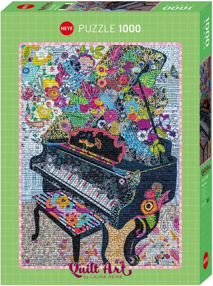 Blühendes Klavier - Quilt Art