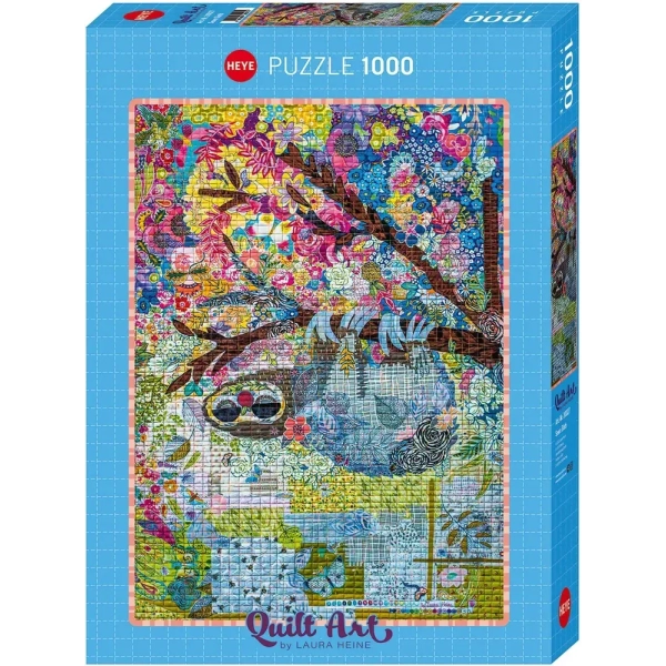 Entspanntes Faultier - Quilt Art