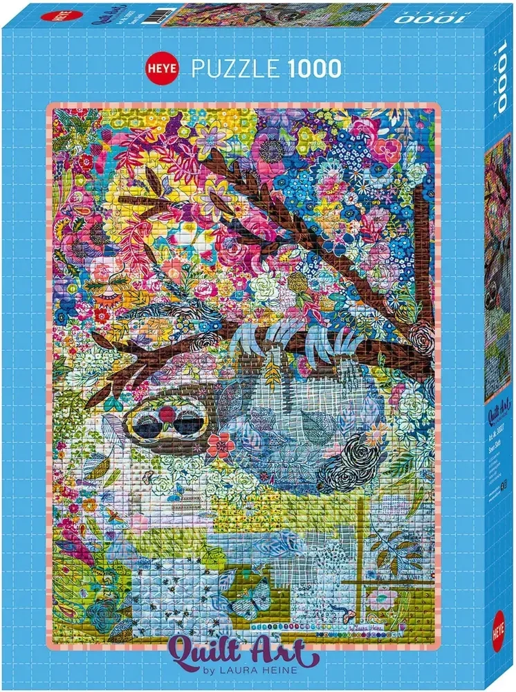 Entspanntes Faultier - Quilt Art