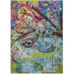 Entspanntes Faultier - Quilt Art