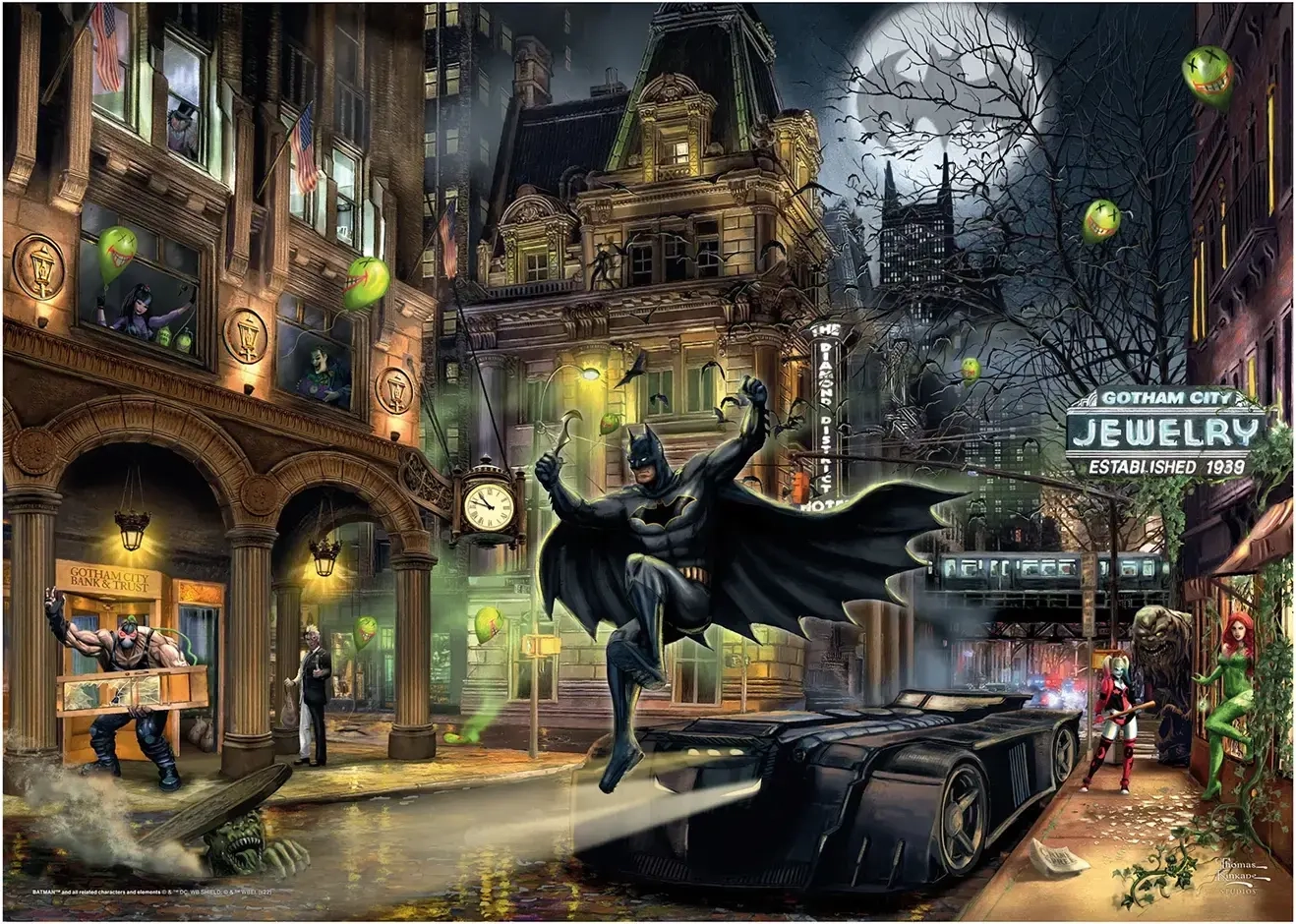 Thomas Kinkade Studios: DC - Batman Gotham City