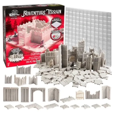 Monster Adventure Terrain Palisade Builders & Baseplate (195)