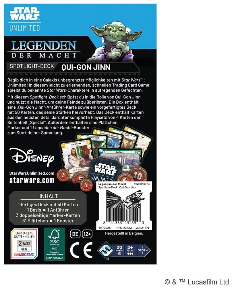 Star Wars: Unlimited - Legenden der Macht - Spotlight-Deck - Qui-Gon Jinn - DE
