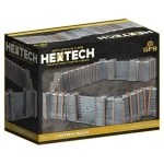 HexTech - Battlefield in a Box Terrain: Trinity City Fortress Walls (x24) - Grey