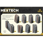 HexTech - Battlefield in a Box Terrain: Trinity City Fortress Walls (x24) - Grey